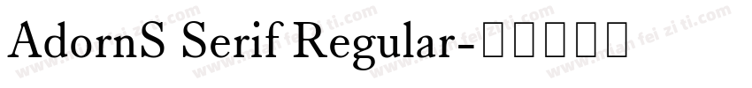 AdornS Serif Regular字体转换